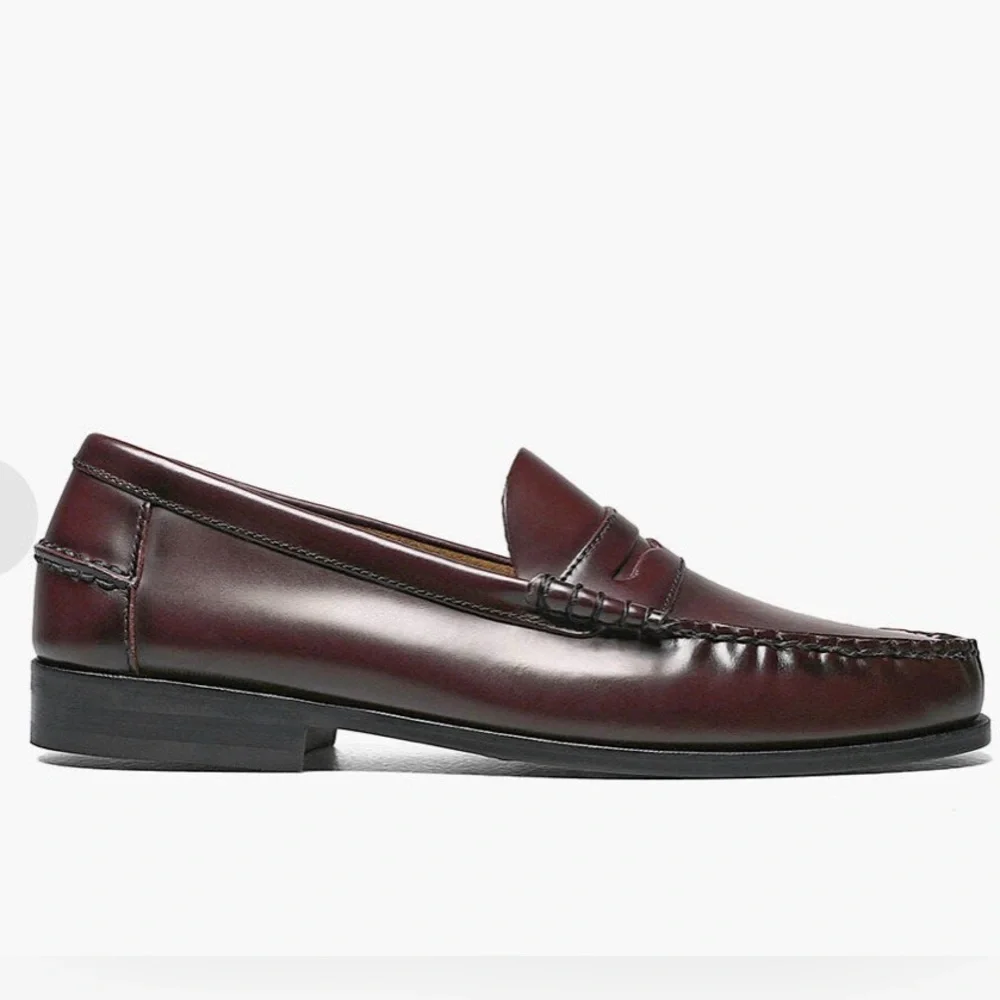 Florsheim BERKLEY Moc Toe Penny Loafer in Burgundy Size 8.5 3E Wide
